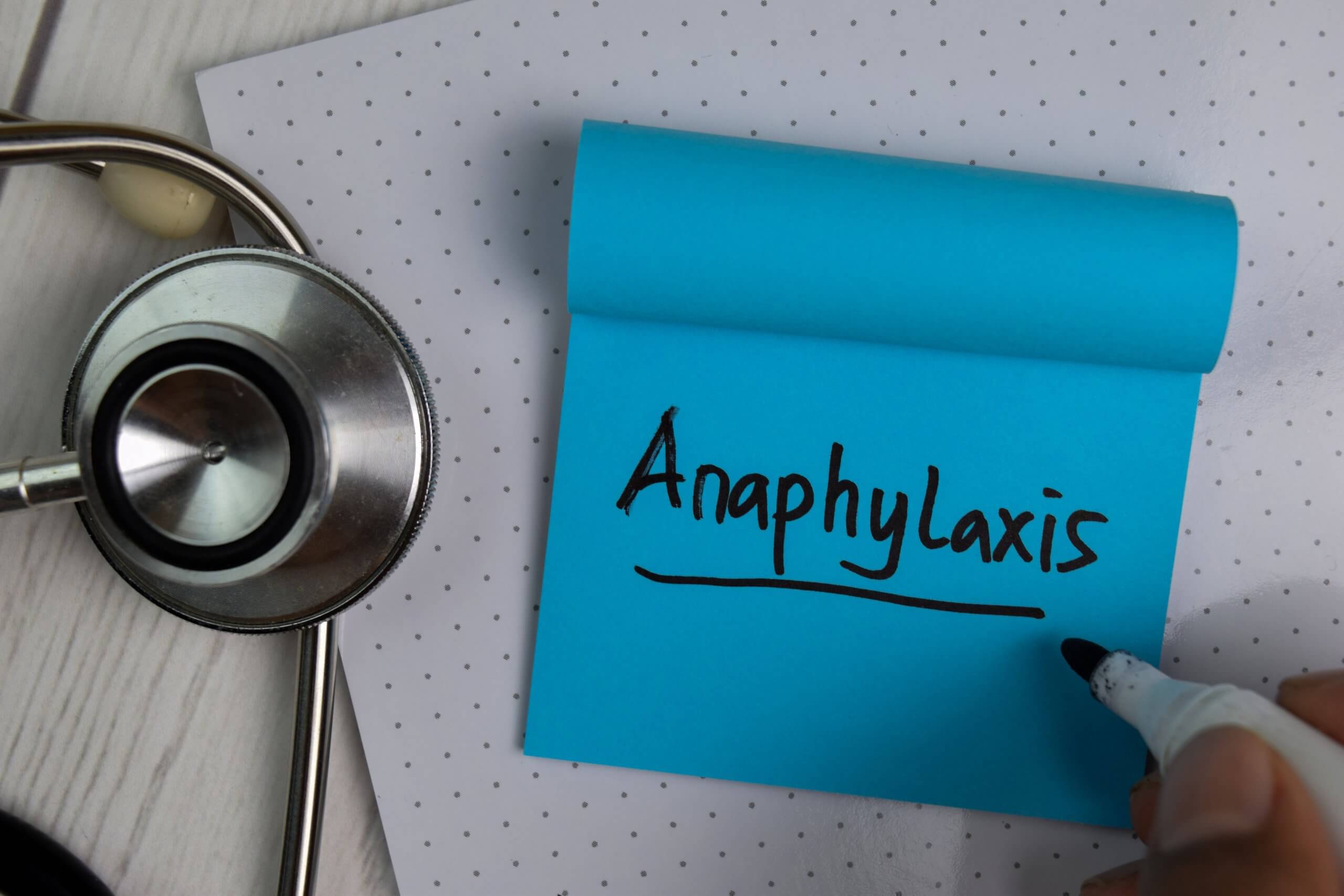 Anaphylaxis,Text,On,Sticky,Notes,With,Office,Desk.,Healthcare/medical,Concept
